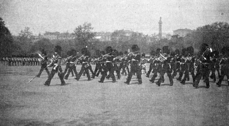 Probe für die Geburtstagsparade, Illustration aus The King, 25. Mai 1901